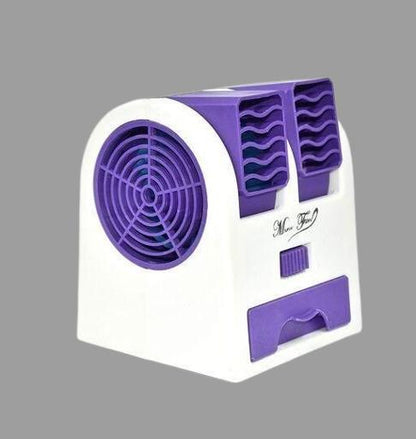 Portable Mini AC USB Battery Operated Air Conditioner Mini Water Air Cooler Cooling Fan Blade Less Duel Blower with Ice Chamber Perfect for Desk,Office,Study,Library,Room,Home,(MULTI COLOR)