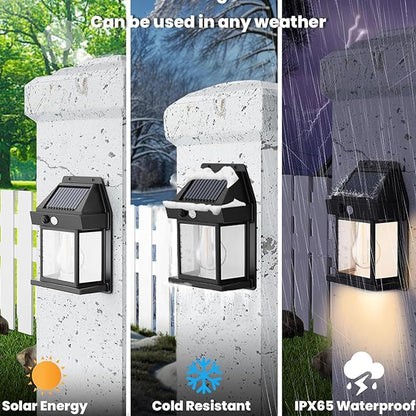 Waterproof Outdoor Solar Light Automatic On Off Motion Sensor Smart LED Solar Lights For Outdoor/Garden Wall Fence Farmhouse