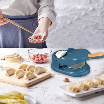 2 in 1 Dumpling Momos Ghughra Gujiya Maker Kitchen Accessories Multi Uses Dumpling Baking Pastry Maker (Assorted Color)