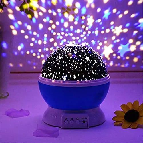 Star Master Projector with USB Wire Colorful Romantic LED Star Master Sky Night Projector Bed Light Lamp (Assorted Color, Plastic, Pack of 1)